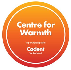 Centres-for-Warmth.jpg Orange circle 'Centre for Warmth' logo by Cadent