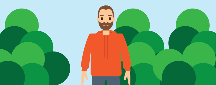 Illustration depicting safety steps: move outdoors for fresh air